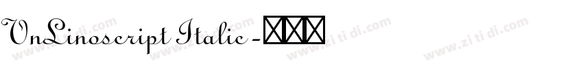 VnLinoscript Italic字体转换